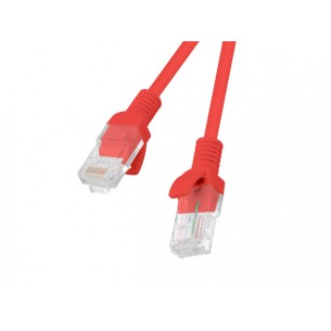 Patchcord - przewód sieciowy Ethernet 0,5m kat.5E UTP, czerwony, Lanberg