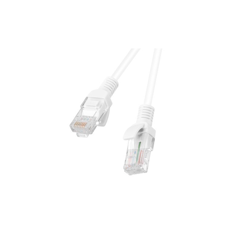 Patchcord - przewód sieciowy Ethernet 10m kat.5E UTP, biały, Lanberg