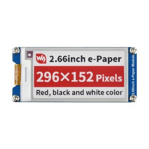 2.66inch e-Paper Module (B) - moduł z 3-kolorowym wyświetlaczem e-Paper 2,66" 296x152