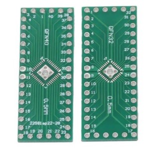 PCB QFN32/QFN40 to DIP adapter