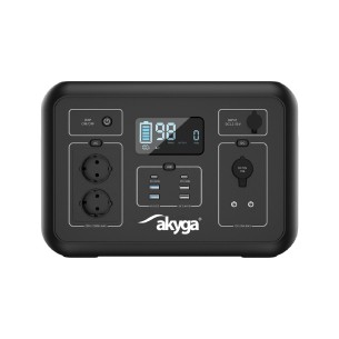 Portable Power Station 1200W / 1132Wh Akyga 2x CEE 7/3+USB-C+USB-A