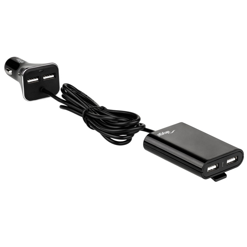 Ładowarka samochodowa 12/24V Akyga AK-CH-10 45W 4x USB-A 5V / 9A modułowa czarna Ładowarka samochodowa 12/24V Akyga AK-CH-10 45W 4x USB-A 5V / 9A modułowa czarna