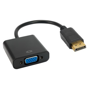 Converter adapter with cable Akyga DisplayPort (m) / VGA (f) 15cm