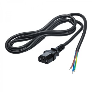 Kabel zasilający bez zakończenia Akyga IEC C13 1.5 m