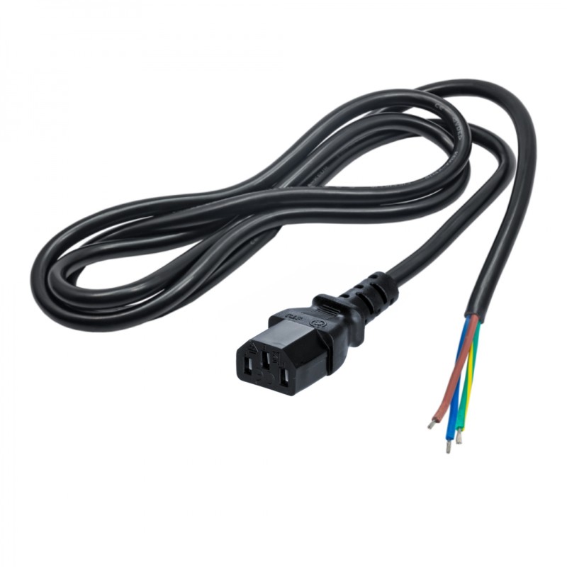 Kabel zasilający bez zakończenia Akyga AK-OT-02A CCA IEC C13 1.5 m