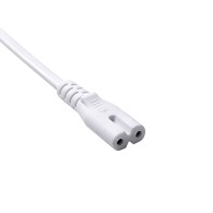 Kabel zasilający Akyga AK-RD-07A ósemka CCA CEE 7/16 / IEC C7 3 m biały