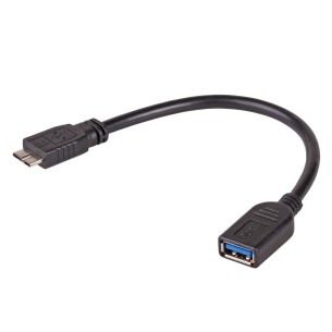 Adapter with cable Akyga AK-AD-30 USB A 3.0 (f) / micro USB 3.0 (m) OTG 15cm