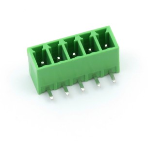 15EDGRC-3.81-5P - Male terminal block, angled, 5-pin, pitch 3.81 mm