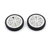 N20 ABS Rubber Wheel - 43x9mm wheels (white)