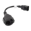 IEC 320 C14->SCHUKO(F) ADAPTER CABLE FOR UPS 20CM BLACK LANBERG