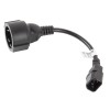 IEC 320 C14->SCHUKO(F) ADAPTER CABLE FOR UPS 20CM BLACK LANBERG