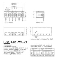 15EDGRC-3.81-5P - Male terminal block, angled, 5-pin, pitch 3.81 mm