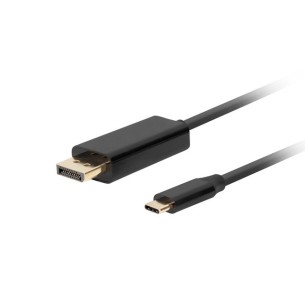 Przewód USB-C(M) do DisplayPort(M) 0.5m 4K 60Hz Czarny Lanberg