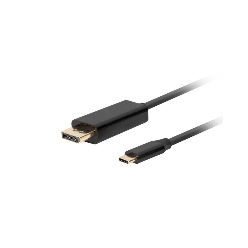 USB-C(M)->DISPLAYPORT(M) CABLE 0.5M 4K 60HZ BLACK LANBERG