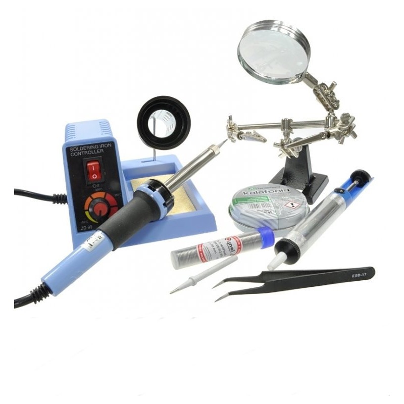 ZD-99 soldering station with accessories - a complete set for beginner electronics