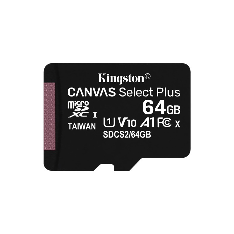 Kingston Canvas Select Plus 64GB C10 A1 microSD memory card