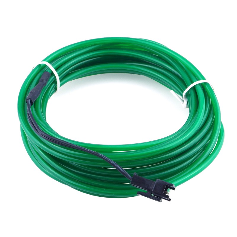 El Wire - zielony przewód elektroluminescencyjny o długości 5m