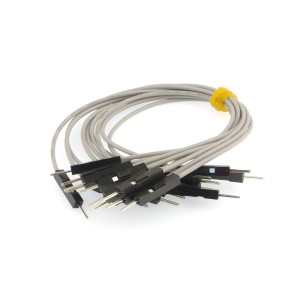 Connecting wires M-M gray 15 cm for contact plates - 10 pcs.