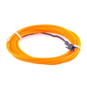 El Wire - żółty przewód elektroluminescencyjny o długości 3m