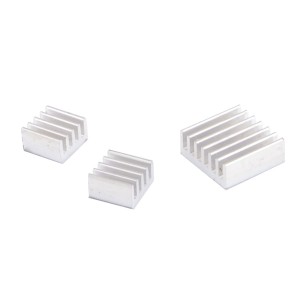 Aluminum heat sinks (3 pieces) for Raspberry Pi (silver)