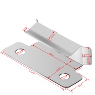Holder for fixing the glass pane on the 3D printer table (type D)