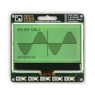 Pico GFX Pack - 2.15" 128x64 LCD display module for Raspberry Pi Pico