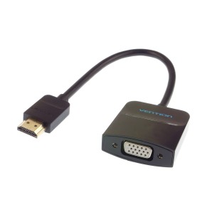 Przewód HDMI (M) - VGA 15cm (Micro+Audio)