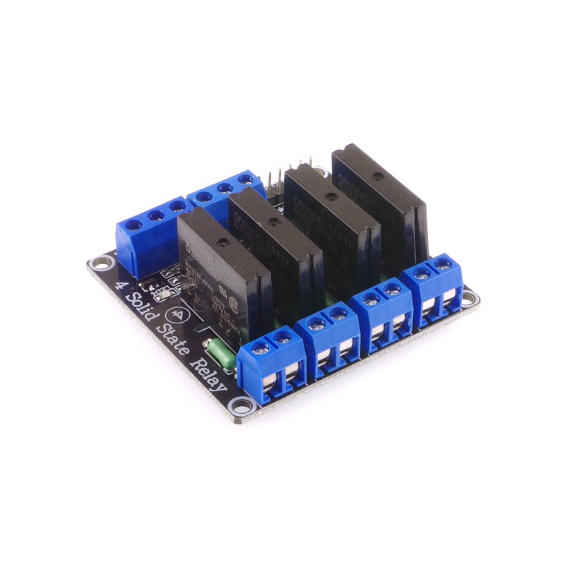 4-channel SSR relay module 240V/2A triggered by high state - Kamami on ...