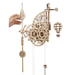 UGears Aero Clock - mechanical model kit, wall clock with pendulum
