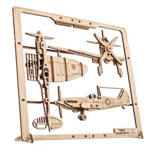 UGears Myśliwiec - Puzzle 2,5D