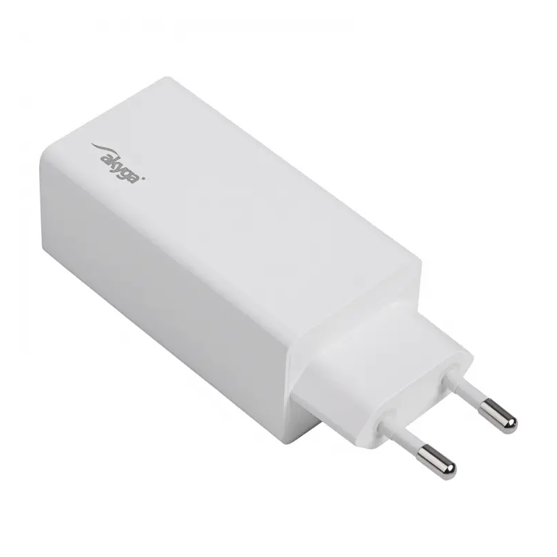 Зарядний пристрій Akyga AK-CH-20 100 Вт USB-C USB-A PD GaN 5-20 В / 1,5-5 A білий