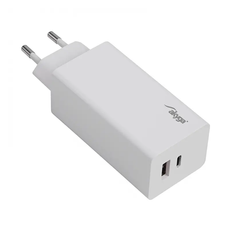 Akyga AK-CH-20 100W USB-C USB-A PD GaN 5-20V / 1.5-5A wall charger white