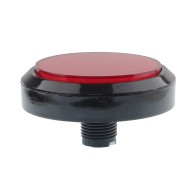 Large, round button with LED backlight, 100mm (red)