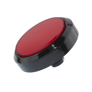 Large, round button with LED backlight, 100mm (red)
