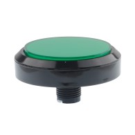 Large, round button with LED backlight, 100mm (green)