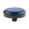 Large, round button with LED backlight, 100mm (blue)