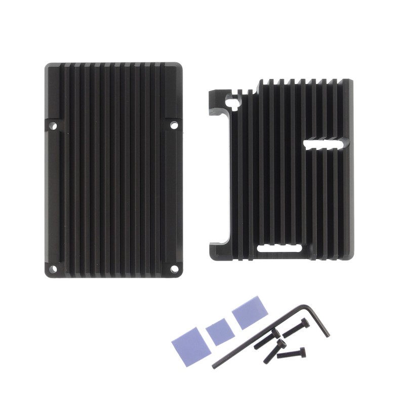 Radiator - obudowa dla Raspberry Pi 4 model B czarny - sklep Kamami