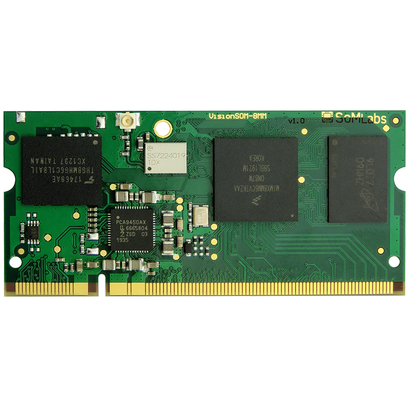 VisionSOM-8Mmini - SOM module with i.MX 8M mini 1.6GHz processor, 1GB RAM, 8GB eMMC and WiFi/BT