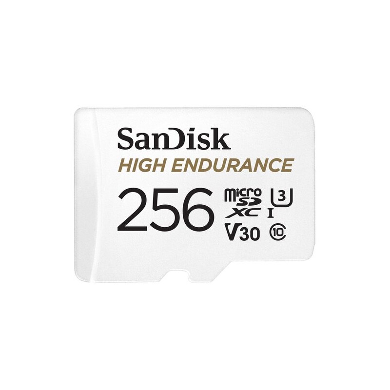 SanDisk High Endurance 256GB V30 microSDXC memory card with adapter