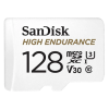 SanDisk High Endurance 128GB V30 microSDXC memory card with adapter