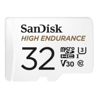 SanDisk High Endurance 32GB V30 microSDHC memory card with adapter