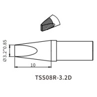 TSS08R-3.2D tip for Quick TS8