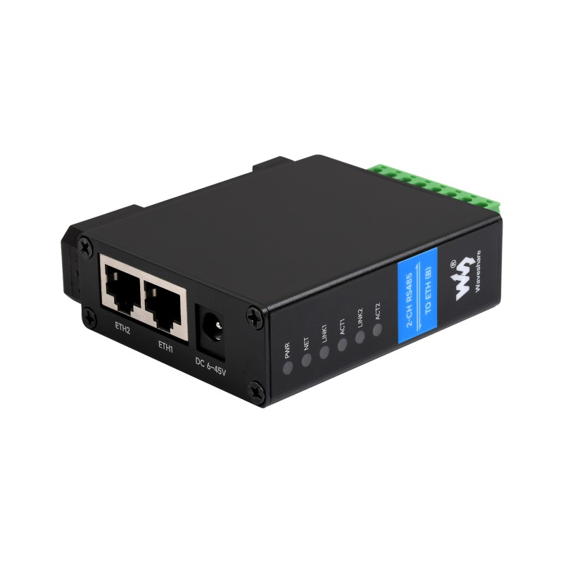 2-CH RS485 TO ETH (B) - double industrial converter RS485 - Ethernet ...