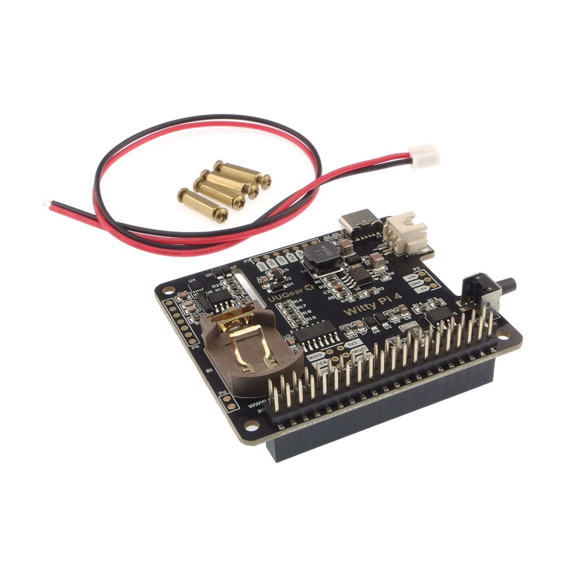 Witty Pi 4 HAT moduł zarządzania zasilaniem z zegarem RTC do Raspberry Pi sklep Kamami