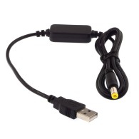 Kabel zasilający z przetwornicą z 5 V (USB) na 12 V (gniazdo DC 2,1 mm)