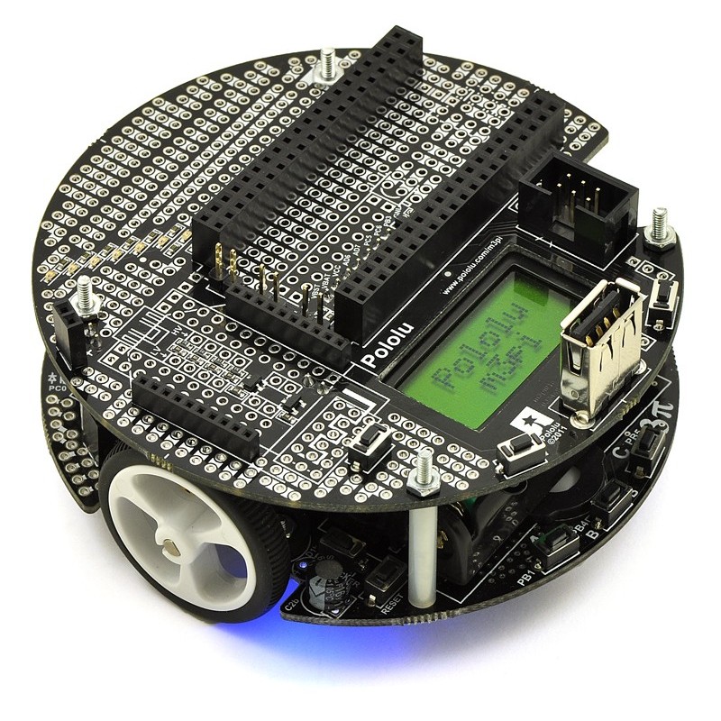 Pololu m3pi Robot - Line Follower robot with ATmega328P microcontroller and mbed socket