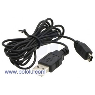 Pololu 1129 - Thin 2mm USB Cable A to Mini-B 6 ft., Low/Full-Speed Only