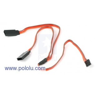Pololu 788 - Servo Y Splitter Cable 12" Female - 2x Male