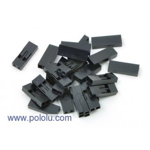 Pololu 1901 - 0.1" (2.54mm) Crimp Connector Housing: 1x2-Pin 25-Pack