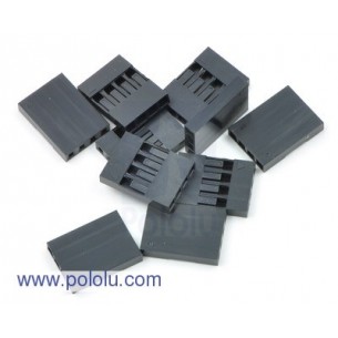 Pololu 1903 - 0.1" (2.54mm) Crimp Connector Housing: 1x4-Pin 10-Pack